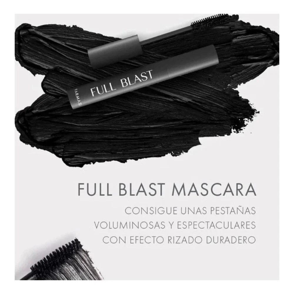 NEW Farmasi Full Blast Volume Mascara Ultra Black Hourglass Brush 10ml
